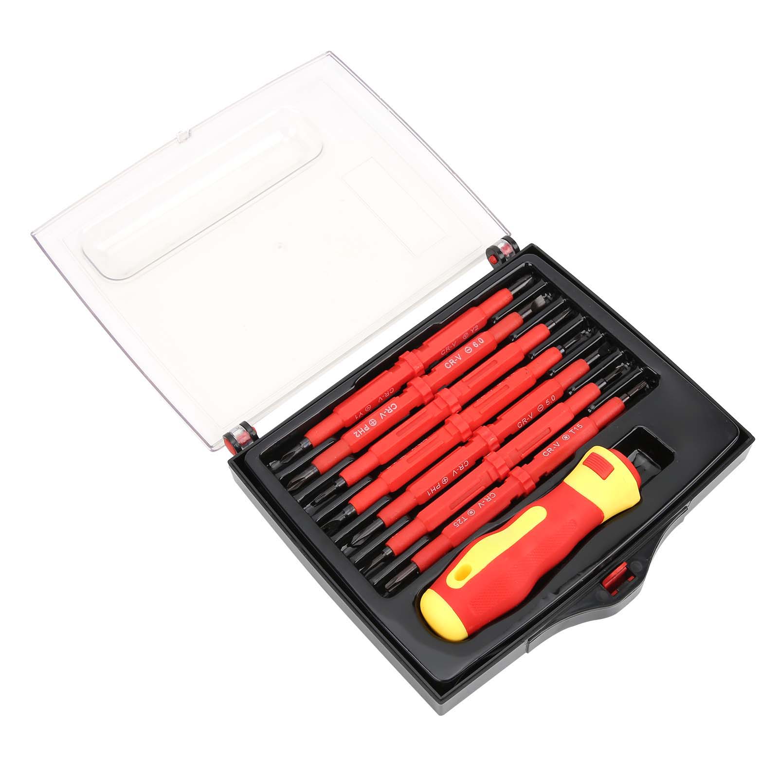 Elektrischer Schraubendreher-satz, 2-in-1 Magnetisch Isolierter Elektriker-werkzeugsatz, Hardware 21829