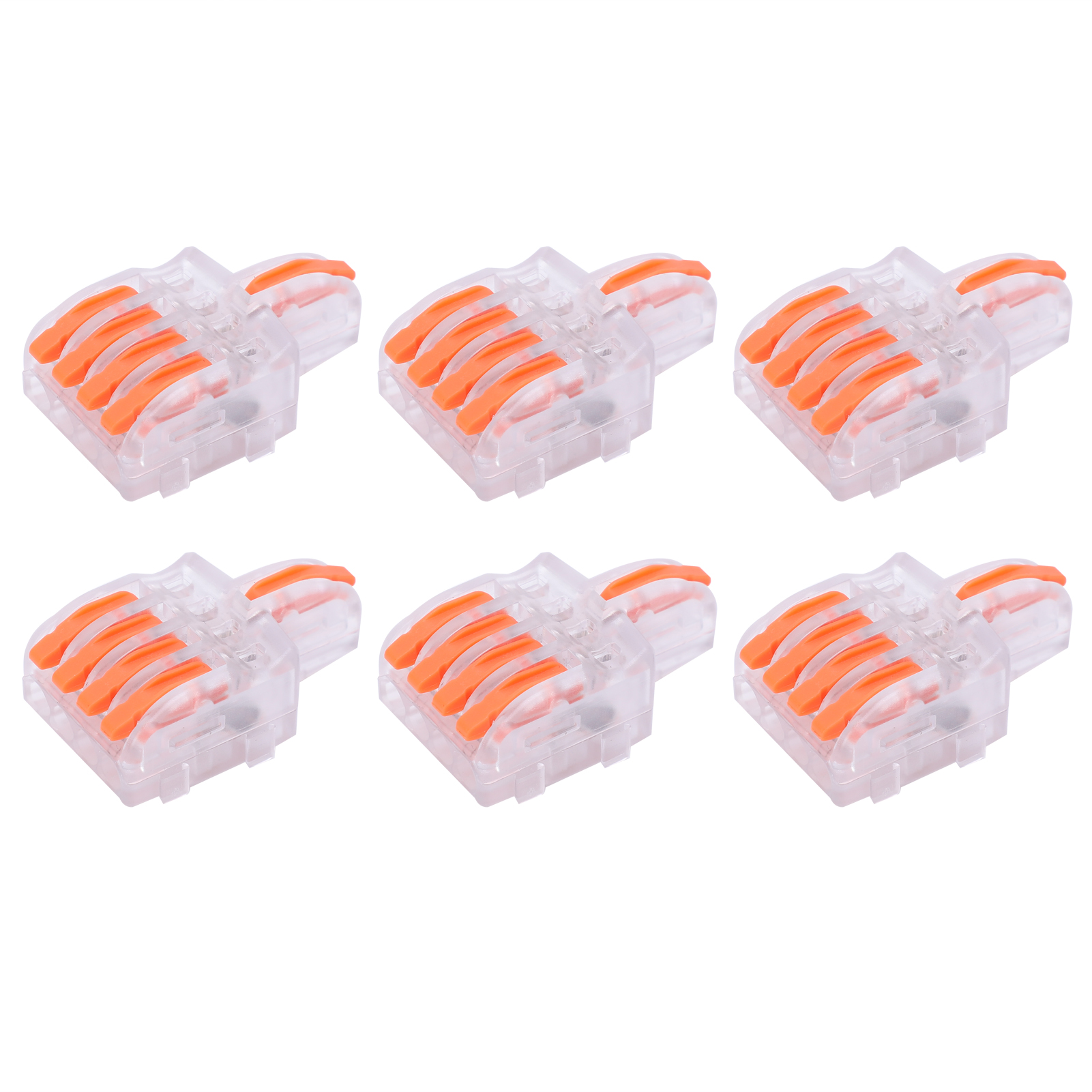 Schnellverbinder Typ 1, 4 Eingänge, Kupfer-verteilerblock Für Elektrische Steuerung - Packung Mit 20 Stück (orange)