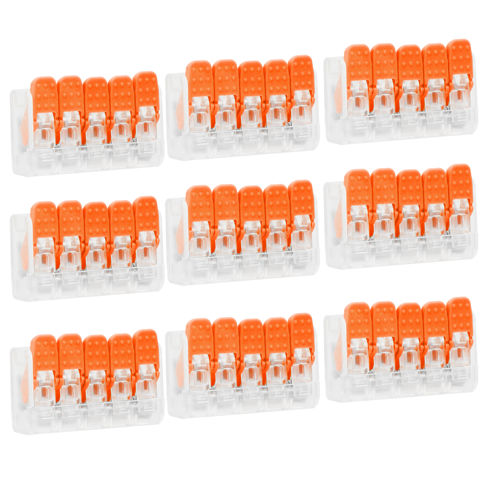 Pct-665 Orangefarbener Schraubenloser Schnellverbinder, 20 Stück, Elektrischer Klemmenblock Für Gebäude- Und Industriebeleuchtung