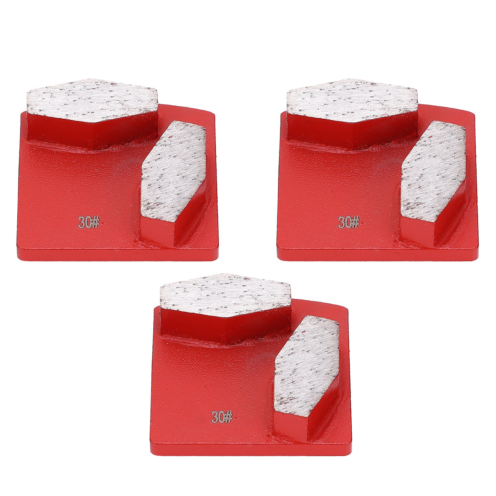 Set Mit 3 Diamant-schwalbenschwanz-betonbohrern, Aggressiver Schnitt, 2 Zähne, Roter Diamant, 30