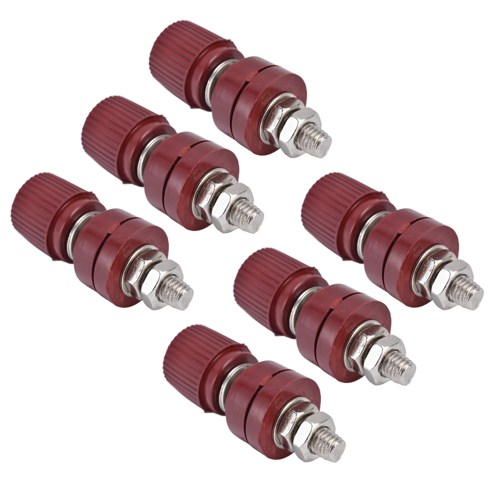 Packung Mit 10 Wechselrichter-spannungsreglerklemmen M6 32mm Schraube 333 44mm L 0v-380v Rot