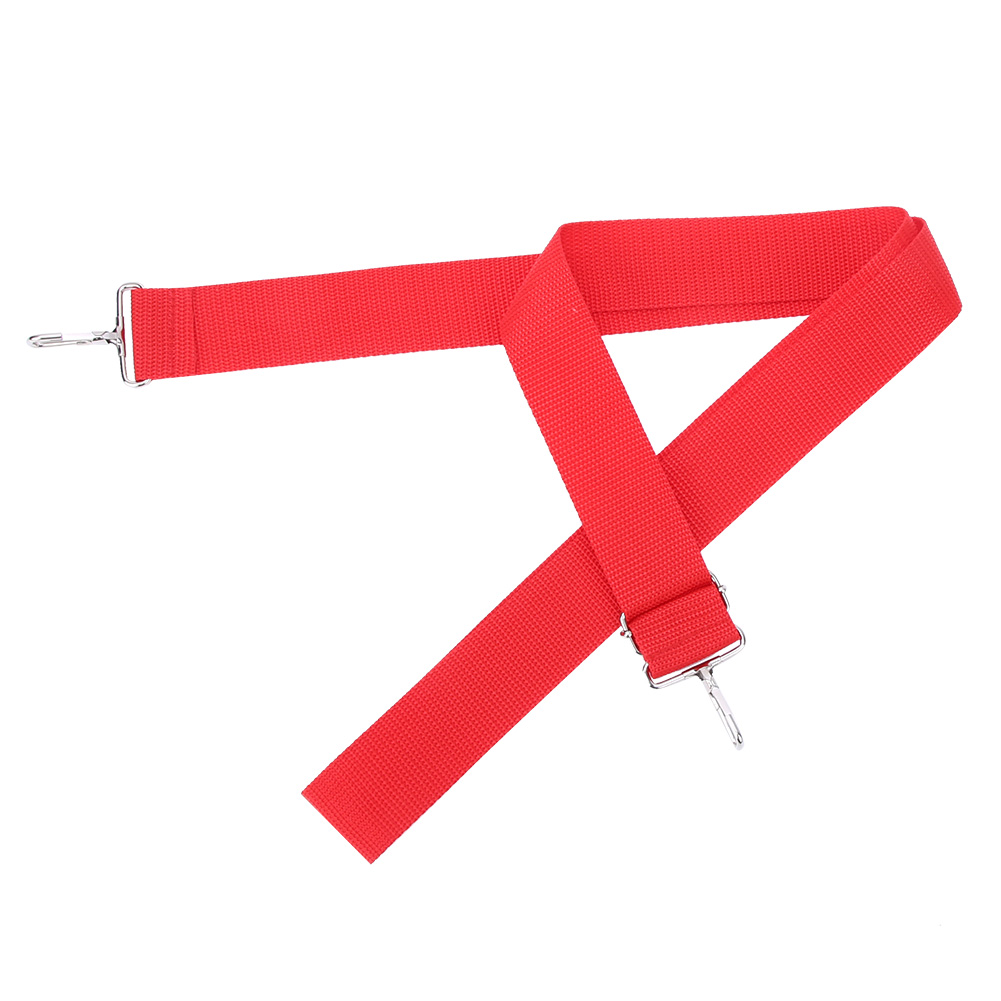 Afrikanischer Trommelgurt Wg02 Aus Polyester Und Nylon, Verstellbar, Rot, Mit Metallhaken Für Snare-drum