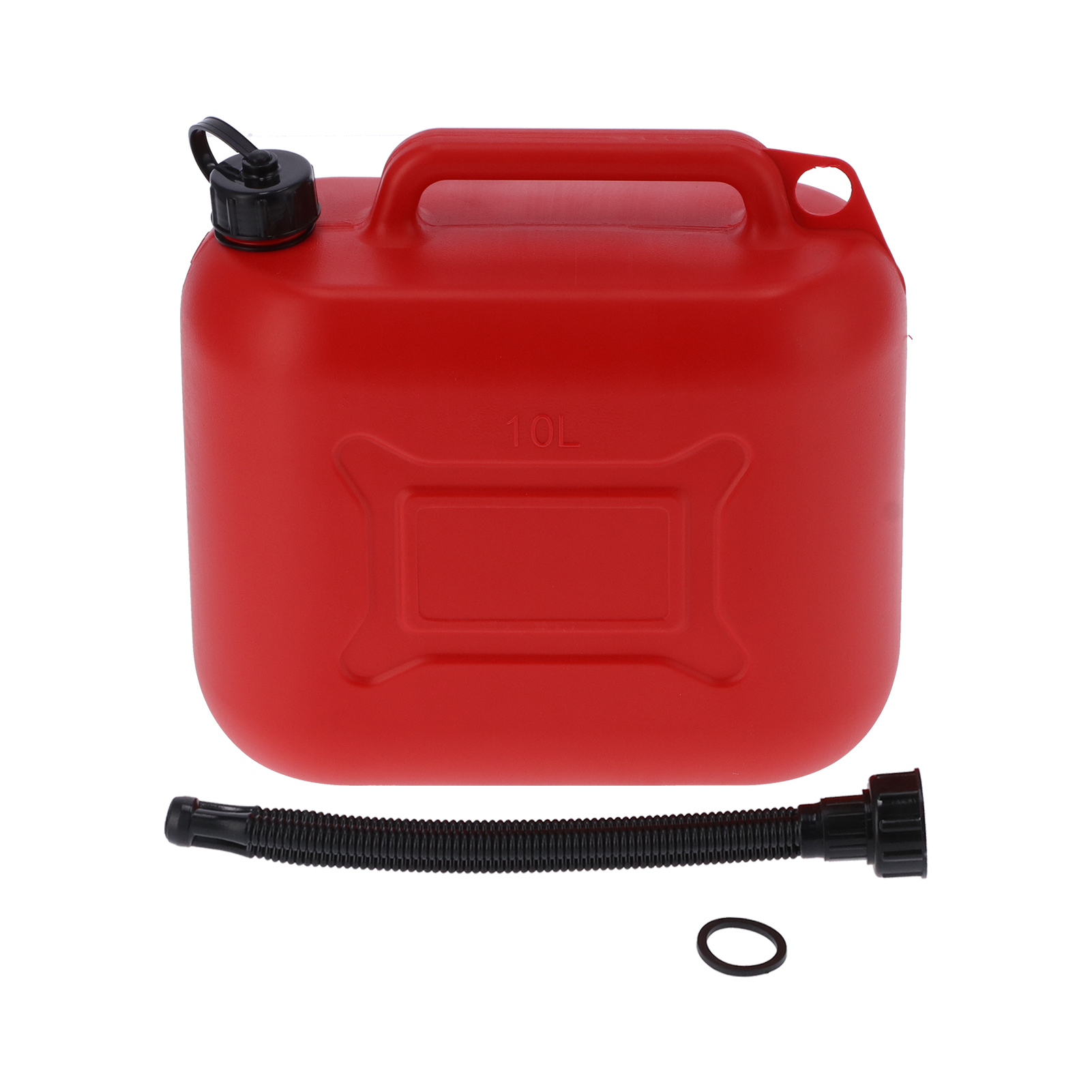 Jerrycan Aus Abs-kunststoff, Tragbarer Kraftstofftank Im Militärstil, 10 Liter, Industriebedarf, Rot