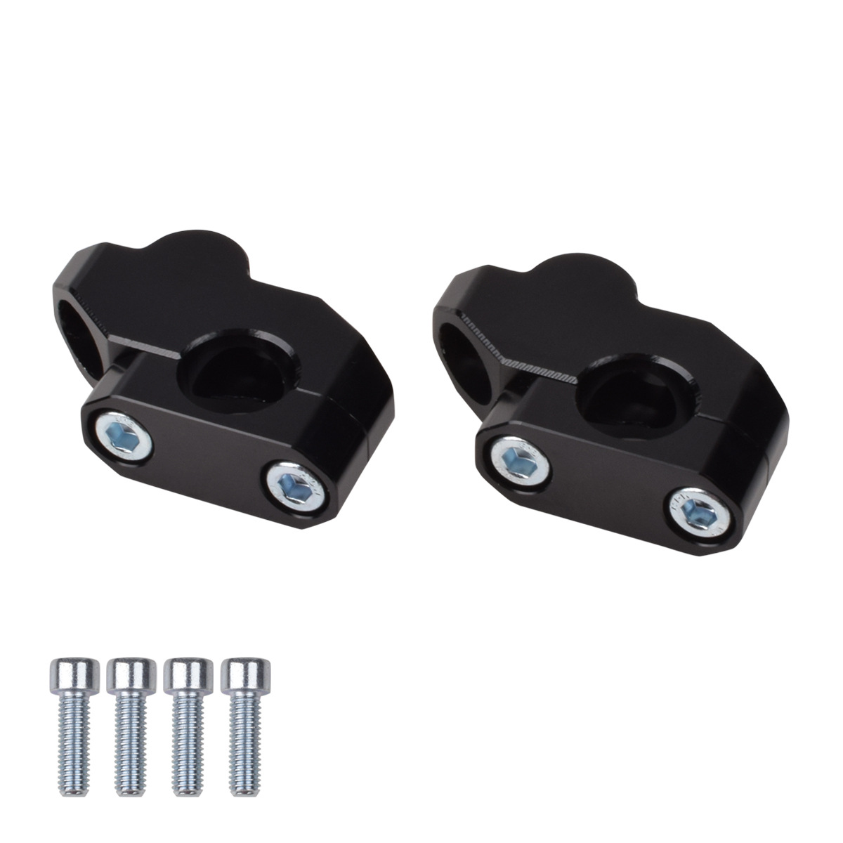 Universelle 7/8"-motorradlenkererhöhungen, Schwarze Aluminium-lenkererhöhungen, 26 Mm (1,02") Höhe, 20 Mm Versatz Vorne/hinten, Montagesatz Für Motocross-, Pitbike- Und Dirtbike-motorräder