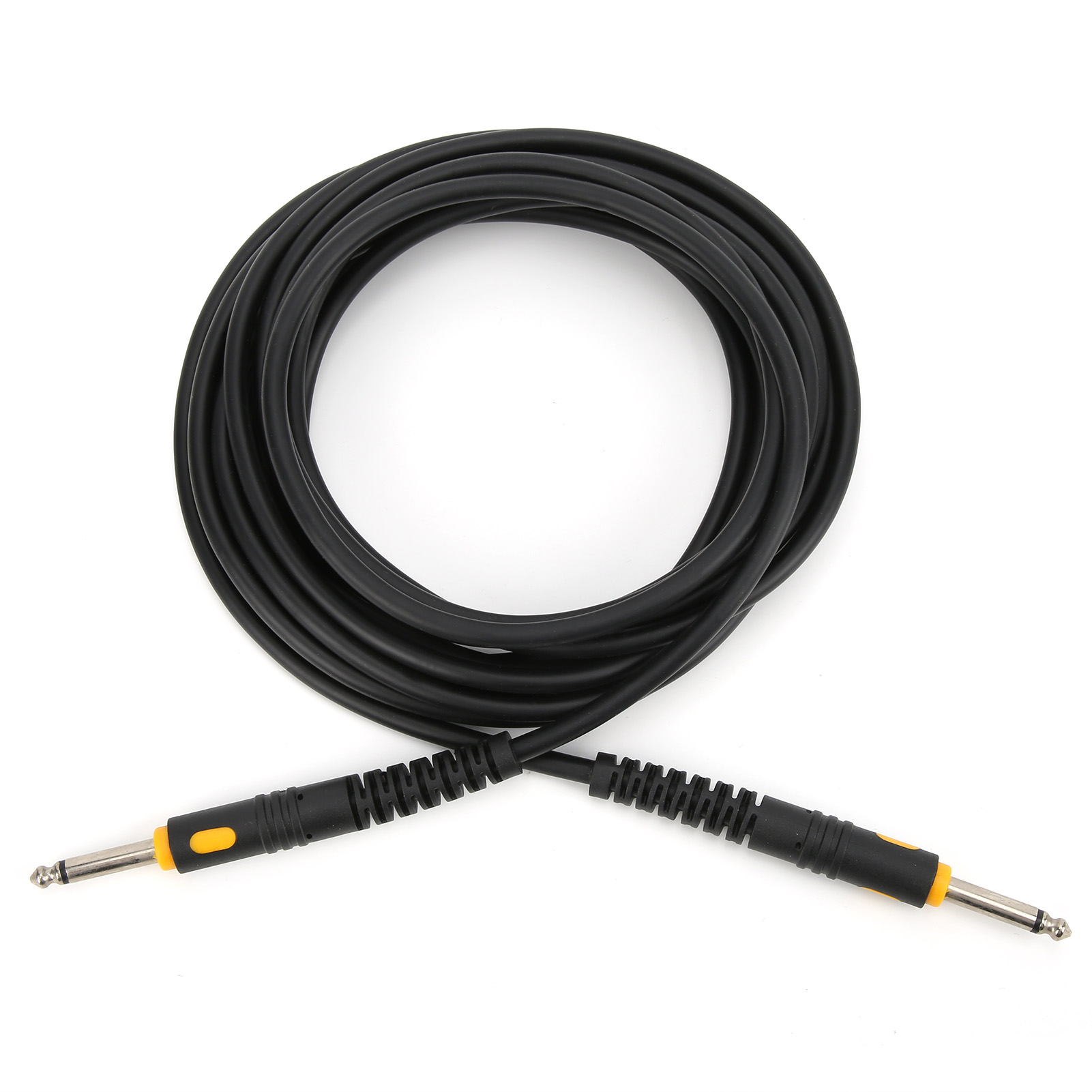 Schwarzes Gitarrenkabel Mit Eingespeistem Klinkenstecker, Kabel Für Elektrische Instrumente Wie Bass Und E-piano, 6 Meter