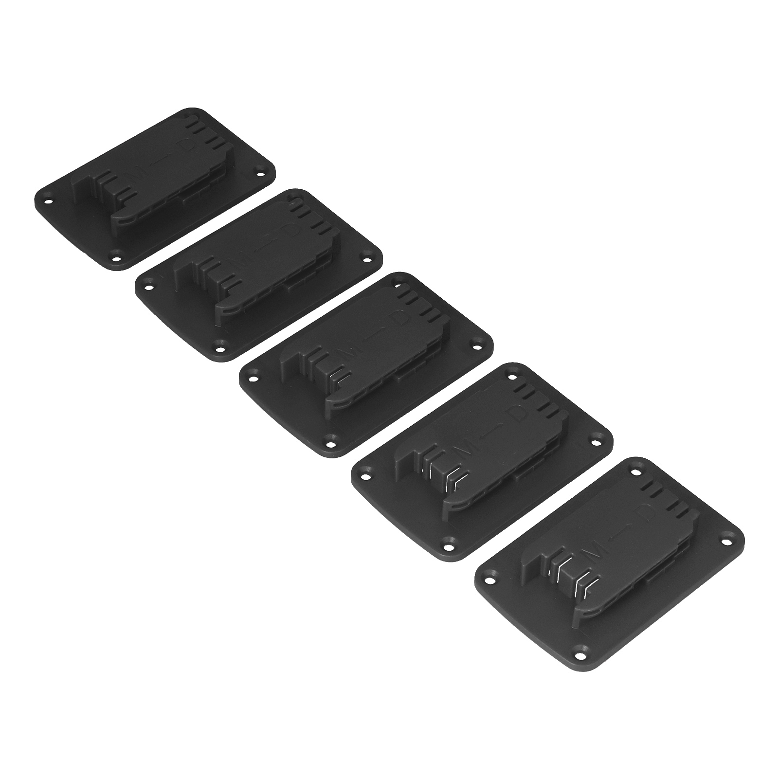 Milwaukee Akku-halterung, Haken-organizer Zur Aufbewahrung Von Elektrowerkzeugen, 5er-pack Schwarze Halterungen