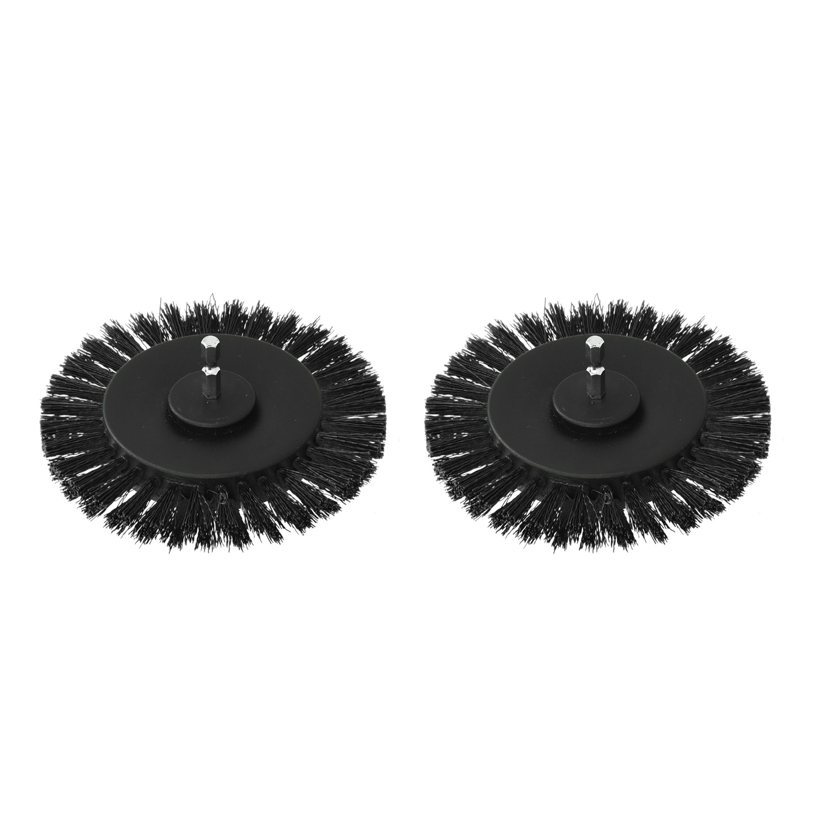 Set Mit 2 3,5-zoll-elektrobohrbürsten, Robustes Zubehör Für Teppiche Und Heimtextilien, Schwarz