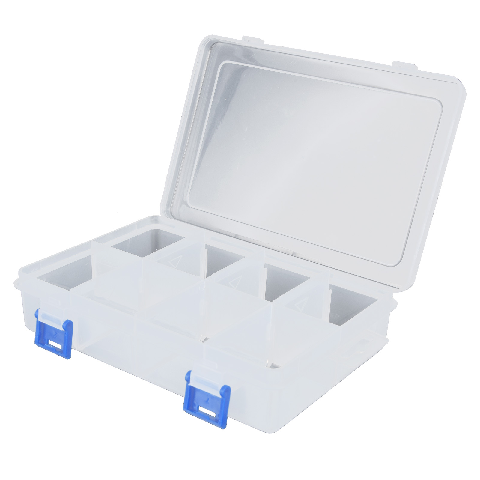 3-teilige Transparente Aufbewahrungsbox Mit Herausnehmbarem Gitter, 8 Fächern, Pp-werkzeug- Und Hardware-organizer, Wiederverwendbarer Trennwand.