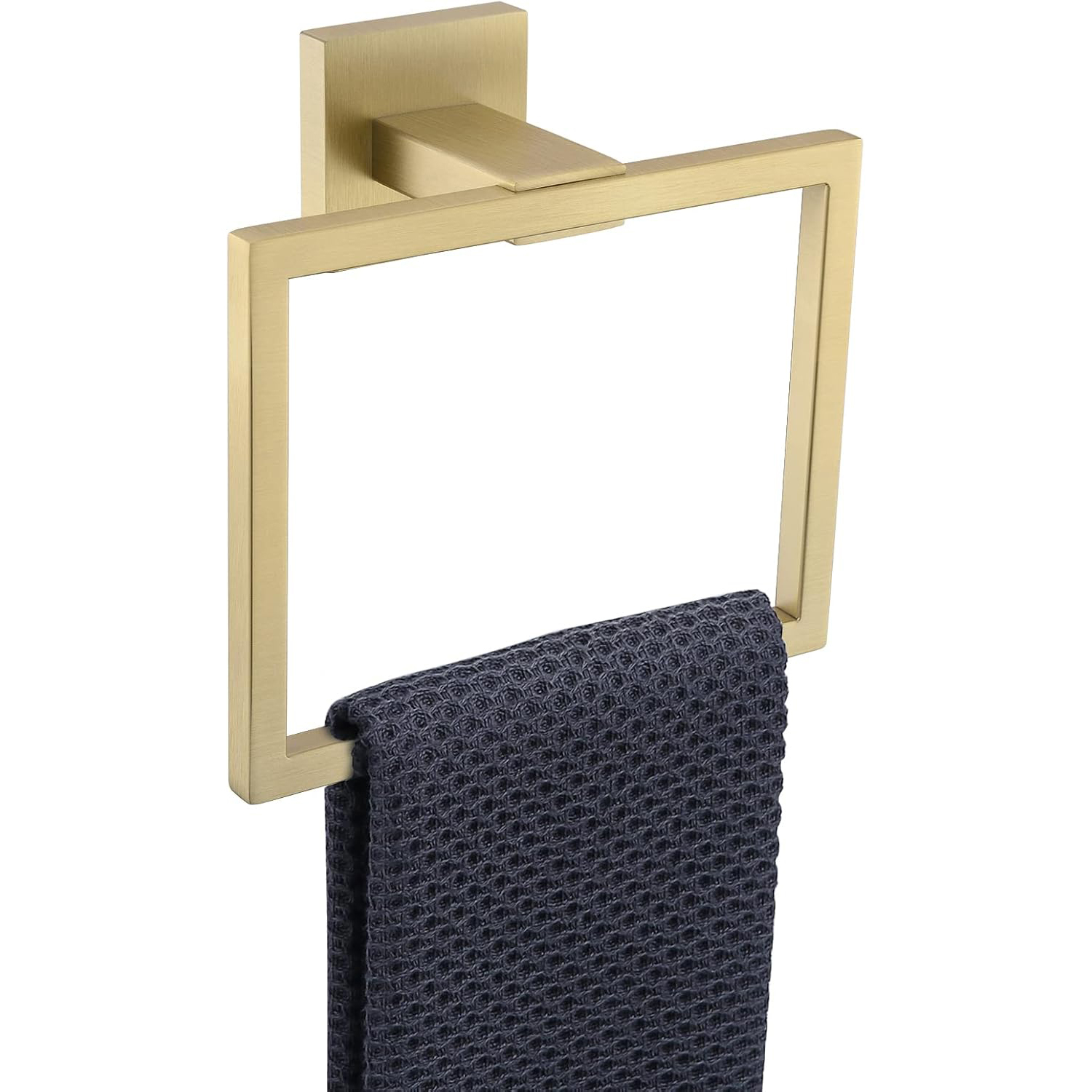 Goldener Handtuchhalter Fürs Badezimmer, Handtuchhalter Aus Edelstahl, Quadratische Wandstange, Wandmontage