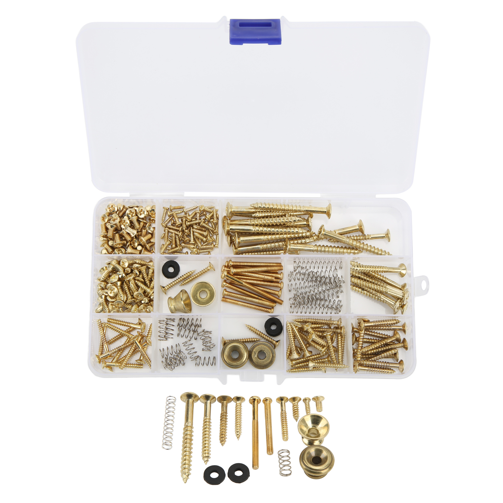 Schraubenset Für E-gitarren, Metallschrauben, Federn, Gurtknöpfe, Reparatursortiment, Vergoldete Befestigungselemente