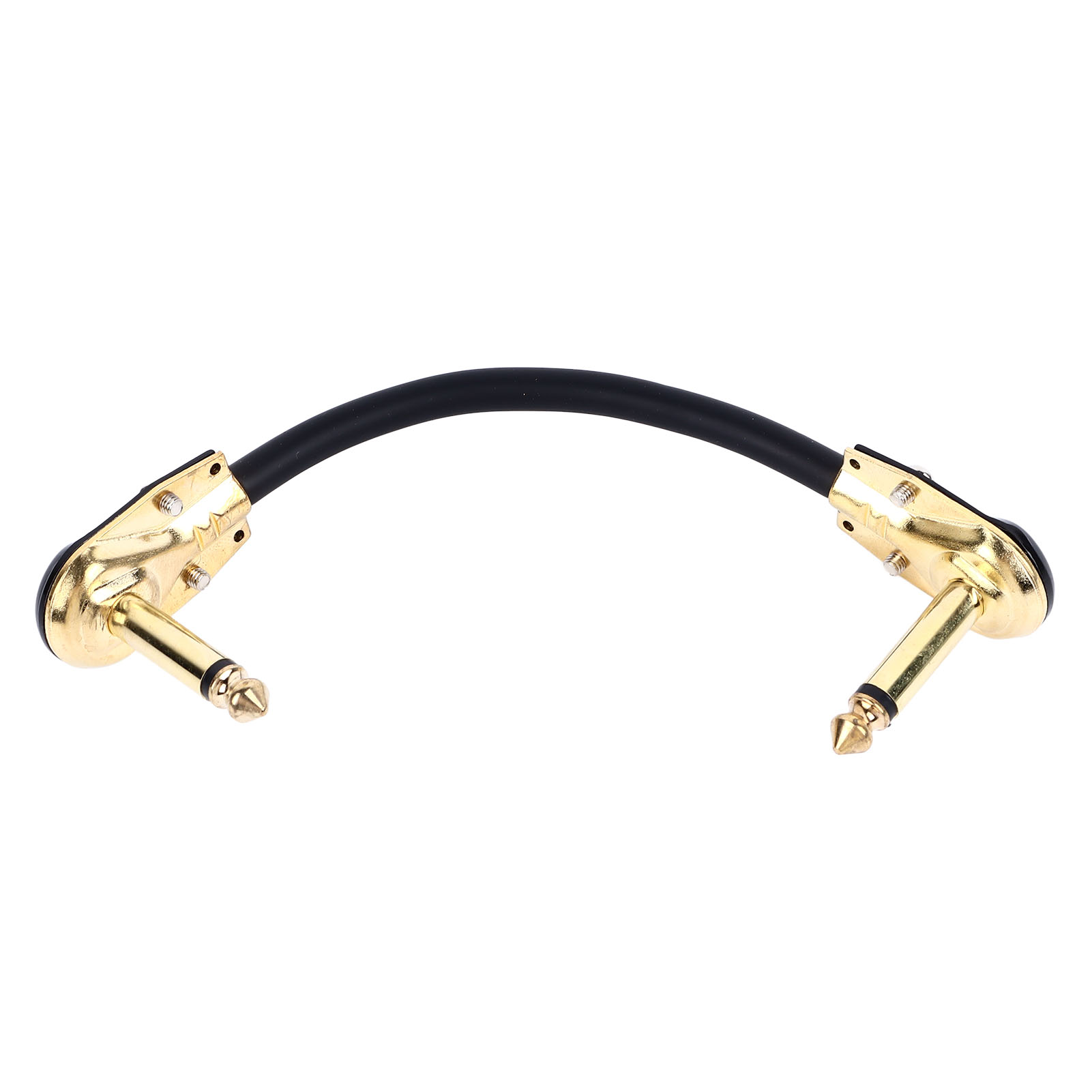 Set Mit 2 Flachkabeln Für E-gitarren-effektpedale, 15 Cm (5,9 Zoll), Instrumentenzubehör, Goldstecker