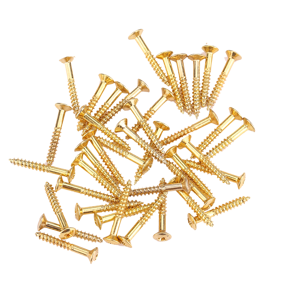 Set Mit 40 Vergoldeten Schrauben Für Gitarren-humbucker-tonabnehmer, Montagesatz Mit Ringen Und Schrauben