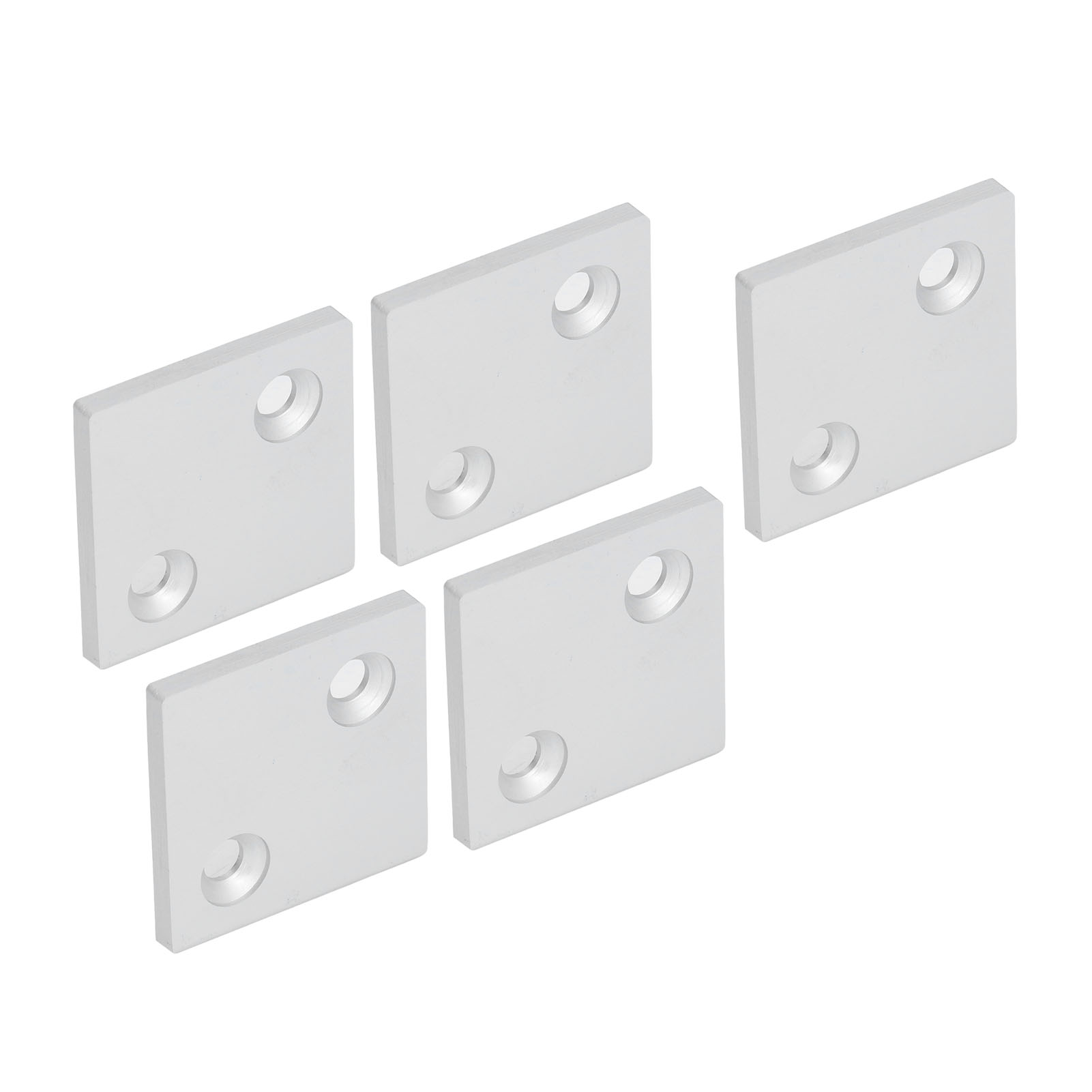 5-teilige Aluminium-profilkappen, Doppelschlitz-abdeckplatten Für Industrieprofile, Silberfarbene Befestigung