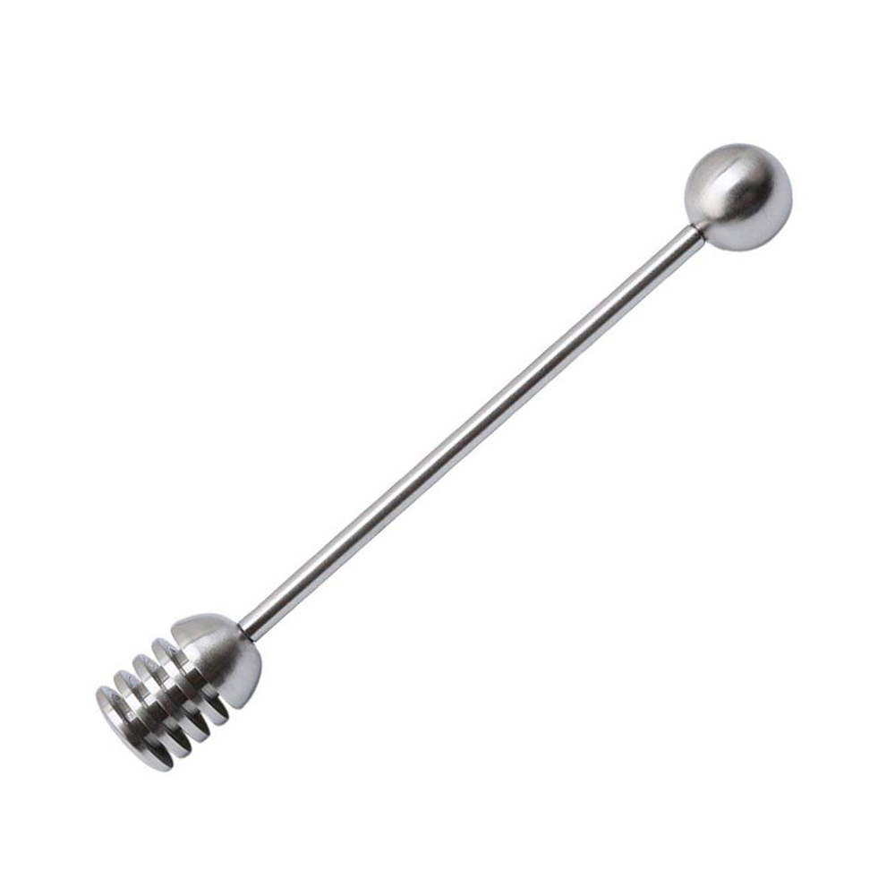 Honiglöffel Aus Silberfarbenem Edelstahl, 15,8 Cm, Ausgießer Für Gläser, Siruprührer Und Teerührer