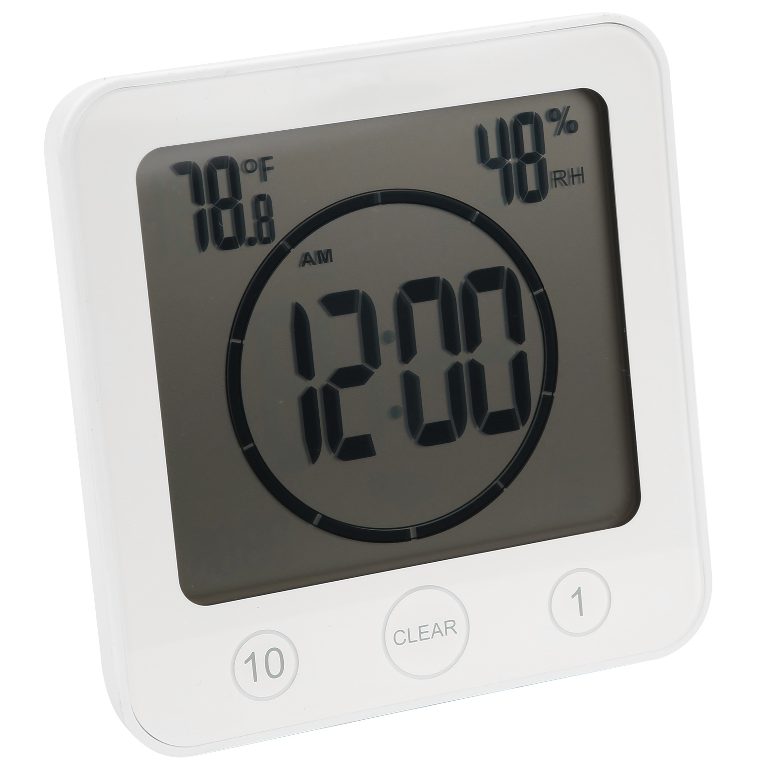 Weißes Digitales Gartenthermometer Für Den Außenbereich Mit Digitalanzeige, Wasserdicht Und Mit Integriertem Haken