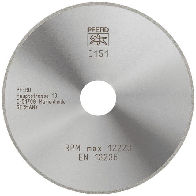 PFERD TOOLS Diamant-Trennscheibe D1A1R 125x1,4x20,0mm D151 (mittel) für Glas/Keramik/Hartmetall
