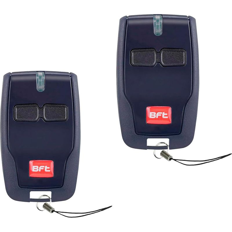 Lot De 2 Télécommandes Bft Mitto 2 Canaux 433,92 Mhz – Compatible Avec Rolling Bft Mitto 2 – Piles Incluses – Programmation Facile