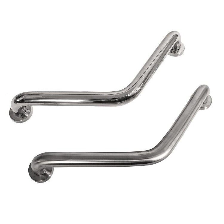 Griffiger Edelstahl Haltegriff 32mm Wandgriff Badewanne Dusche Stange Winkel