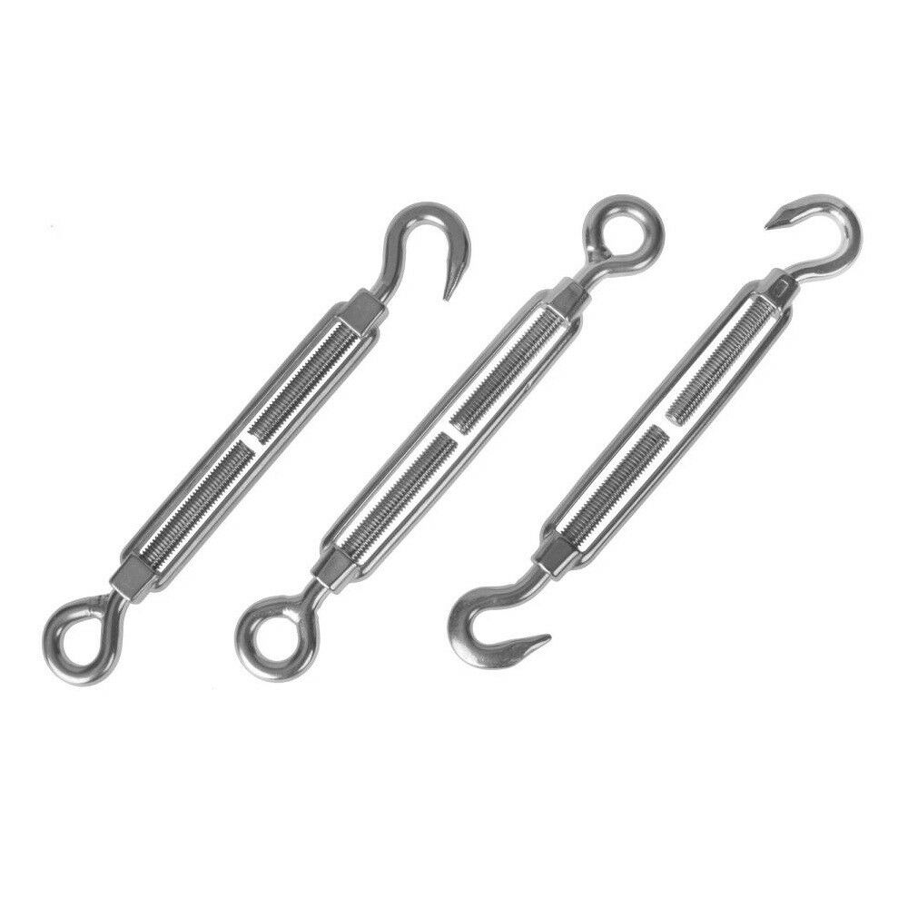 Edelstahl Drahtseil Spannschloss V4a Seilspanner Haken Öse Spanner Wantenspanner