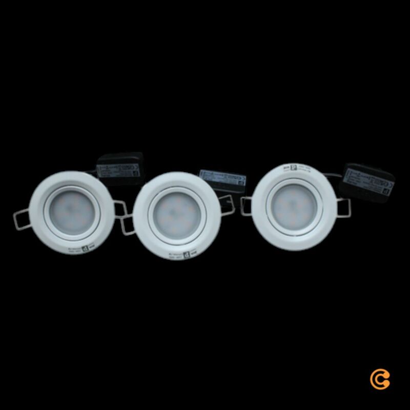 [gebraucht] B-ware Paulmann Einbaustrahler Nova Coin Led Spot Dimmbar Warmweiß 3er Set Weiß Matt
