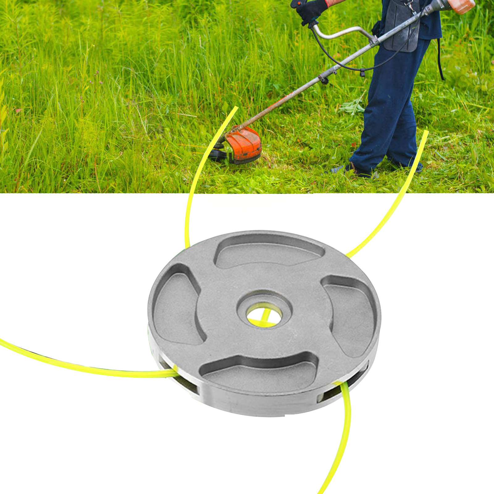 Verschleißfester Nylon-schneidkopf Für Freischneider Und Rasenmäher, Mit Schneidfaden, Kompatibel Mit 4- Oder 8-loch-aluminium-mähdecks-x