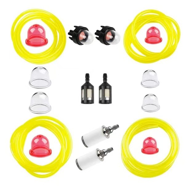 Vergaser-primerpumpen Mit Transparenter Abdeckung, Ölfilter Und Kraftstoffleitung Für Rasenmäher Und Schneefräse, Ersatzteile Für Kleinmotoren-x-x