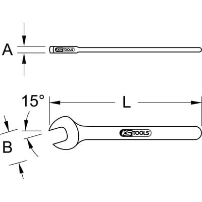 KS Tools Ratschen-Maulschlüssel mit Schutzisolierung, 12 mm