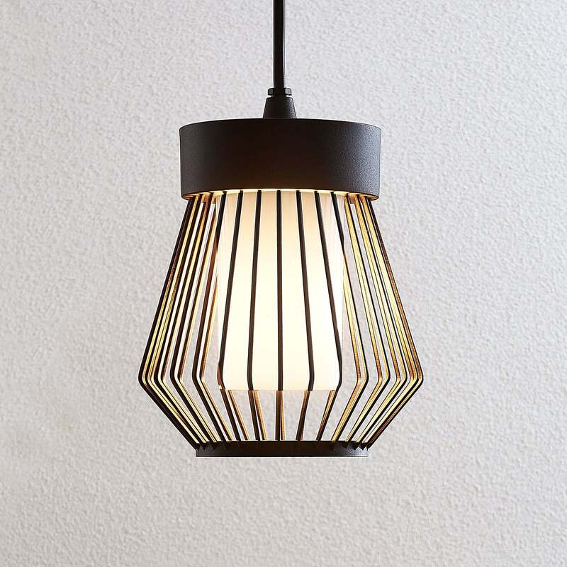 [gebraucht] B-ware Lindby Außenpendelleuchte Vajana Led Gartenlampe Dimmbar Schwarz Ip44 Ø19cm 80cm
