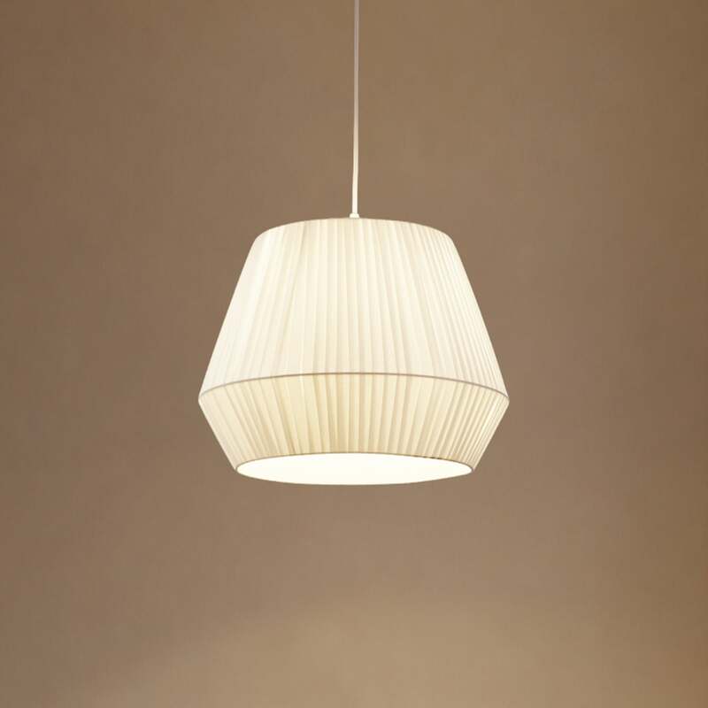 [gebraucht] B-ware Lindby Hängeleuchte Vitore 40 Cm Textil Weiß Dimmbar E27 15 W Led