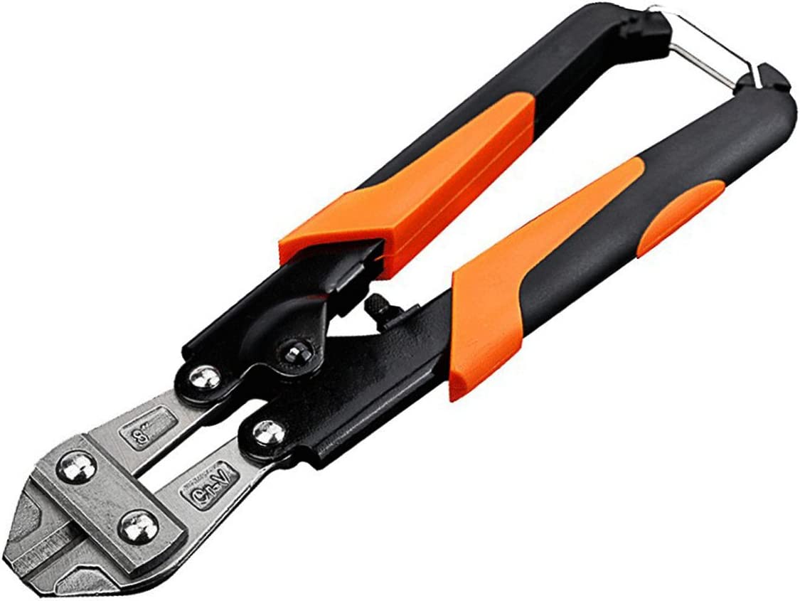 Kompakter 210-mm-bolzenschneider – Chrom-vanadium-stahl – Verstärkte Gummibacken – Schneidet Bis Zu 6 Mm – Ergonomische, Rutschfeste Griffe