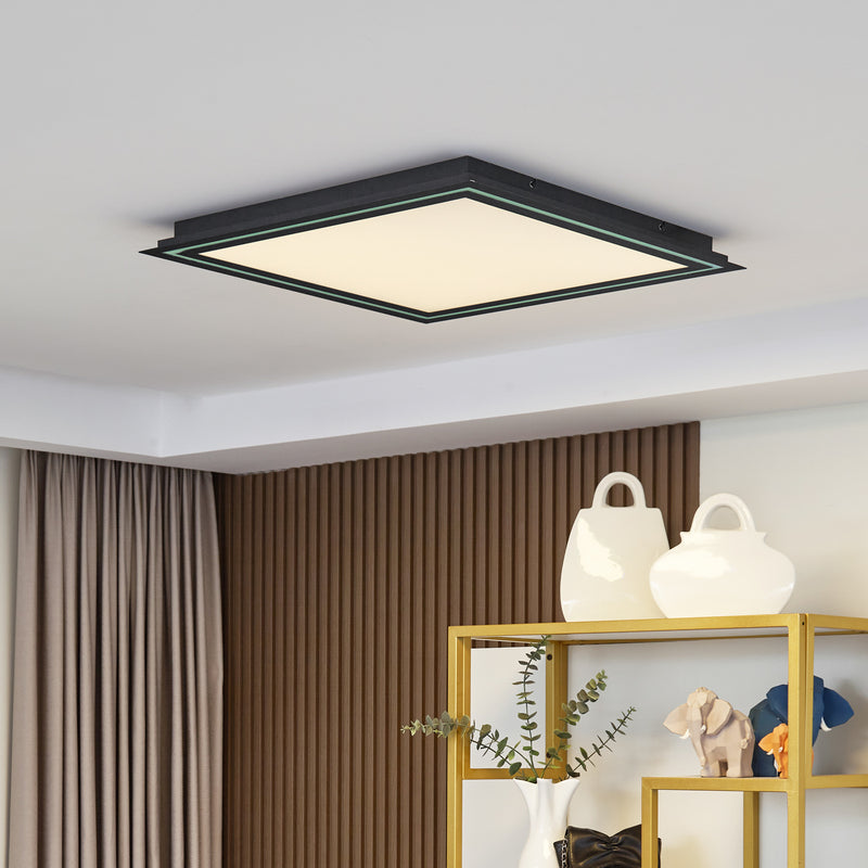 [gebraucht] B-ware Lucande Deckenlampe Deckenleuchte Led Leicy Schwarz Rgb Cct Fernbedienung 64 Cm