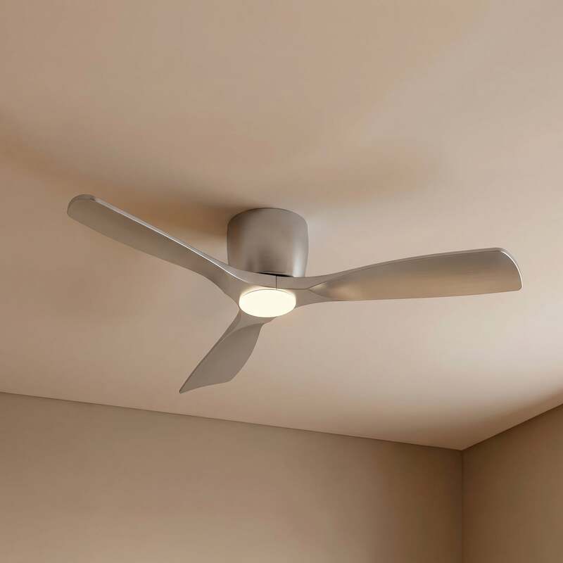 [gebraucht] B-ware Lucande Deckenventilator Moneno Smart Ventilator Led Dimmbar Silber 131cm Ip20