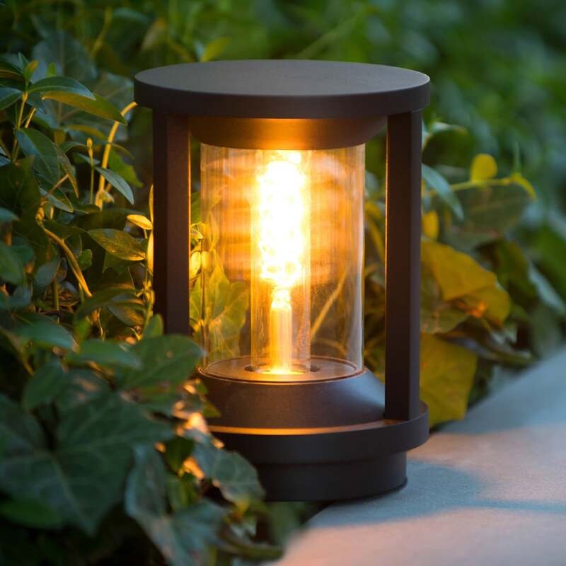 [neuwertig] B-ware Lucide Sockelleuchte Außenleuchte Cadix Led Gartenlampe Schwarz 22cm Ip65 Lampe