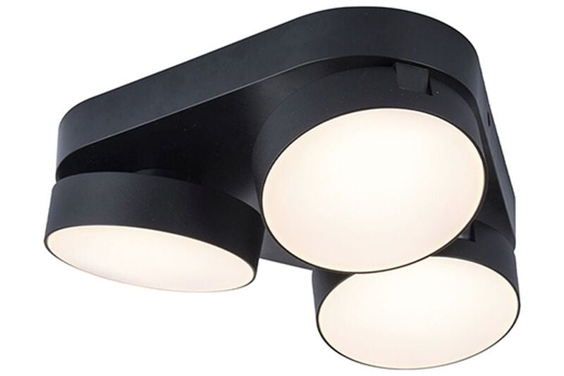 [gebraucht] B-ware Lutec Led Deckenspot Stanos Cct 3-flammig Dimmbar Schwarz Deckenlampe App