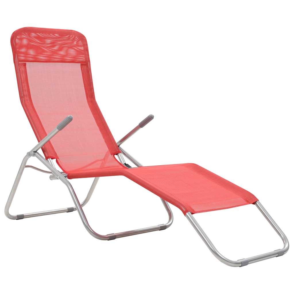 Maison Exclusive - Klappliegen 2 Stk. Textilene Rot