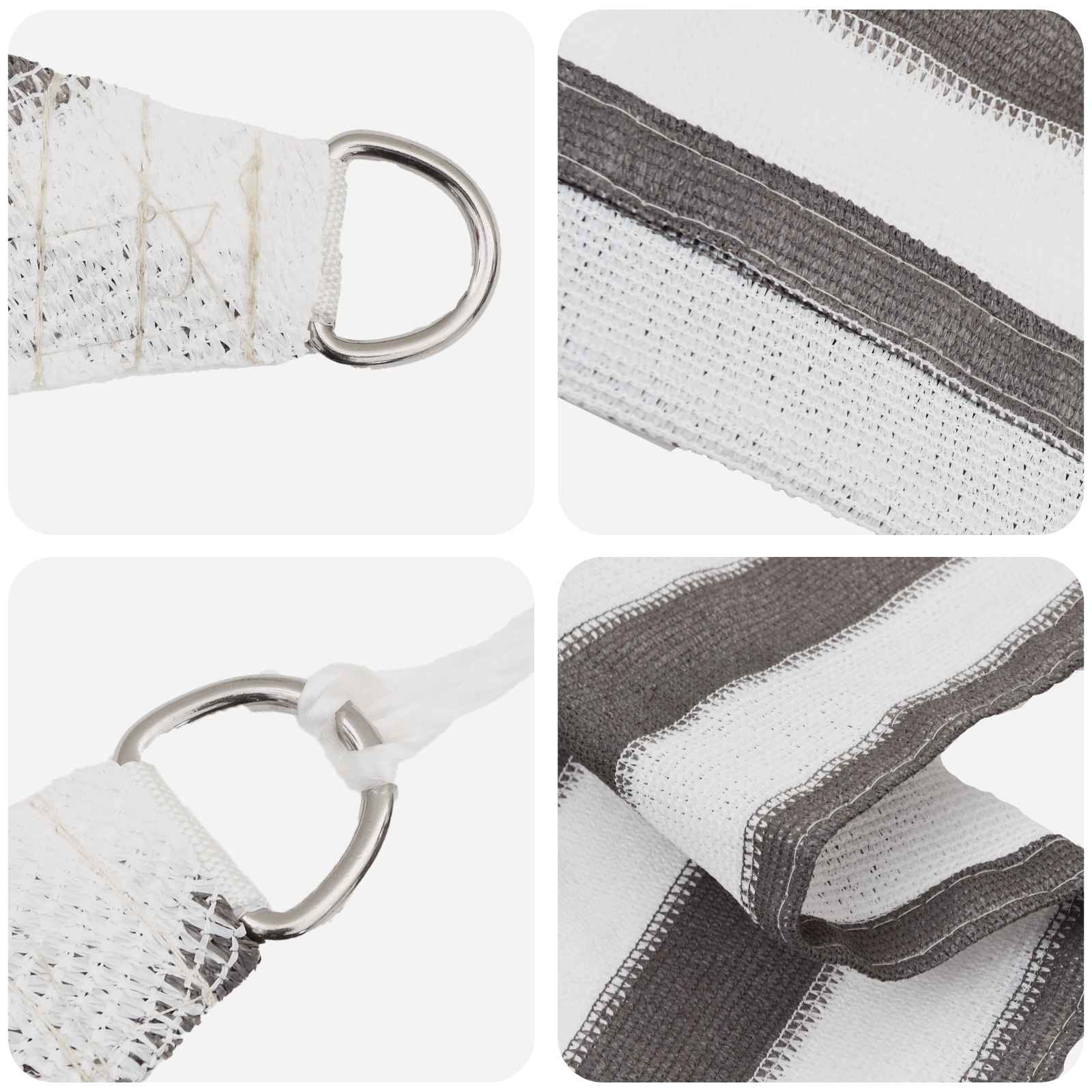 Maison Exclusive - Sonnensegel 2 X 2 X 2 M Hdpe Dreieckig Hellgra