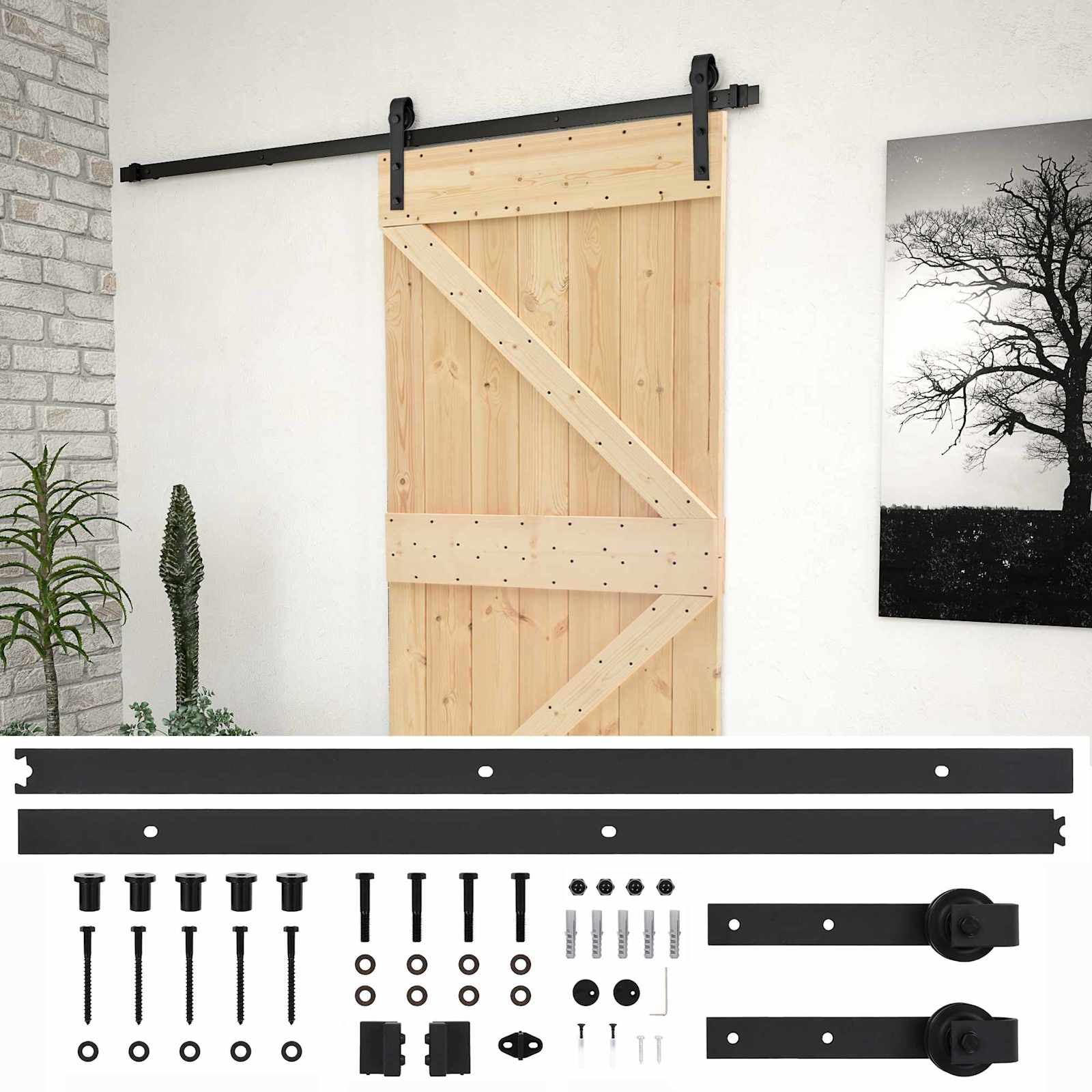 Maison Exclusive - Schiebetür 100 X 210 Cm Massives Kiefernholz