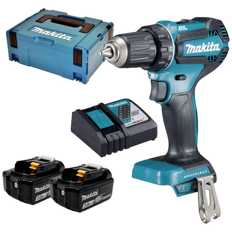 [gebraucht] B-ware Makita Akkubohrschrauber Ddf485rfj 18v 50nm 2 Akkus Koffer Ladegerät 1,4kg