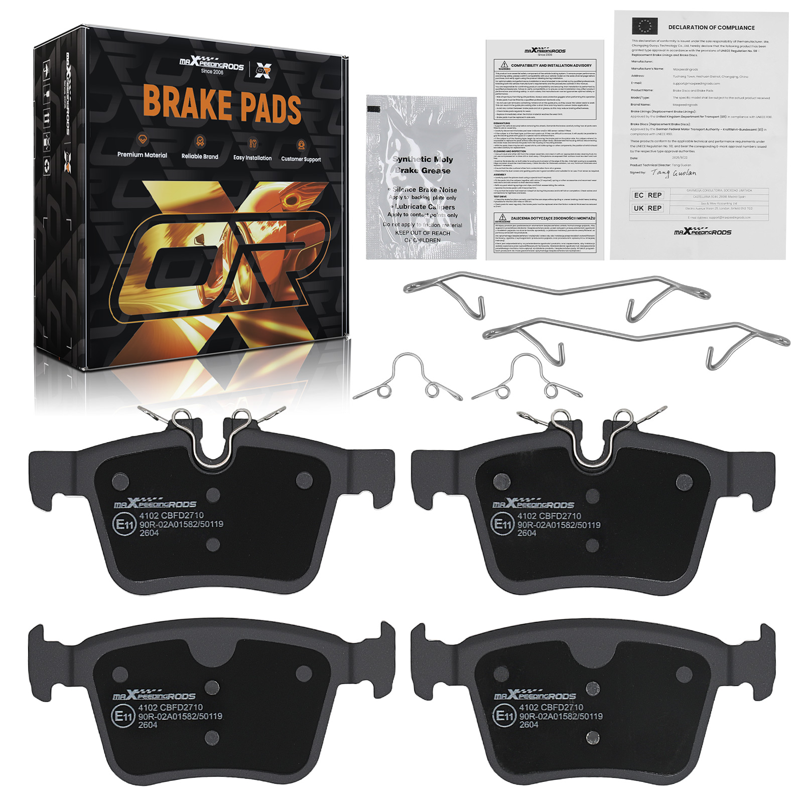 Bremsbeläge Hinten For Volvo V60 Cross Country V90 Cross Country Xc40 Electric