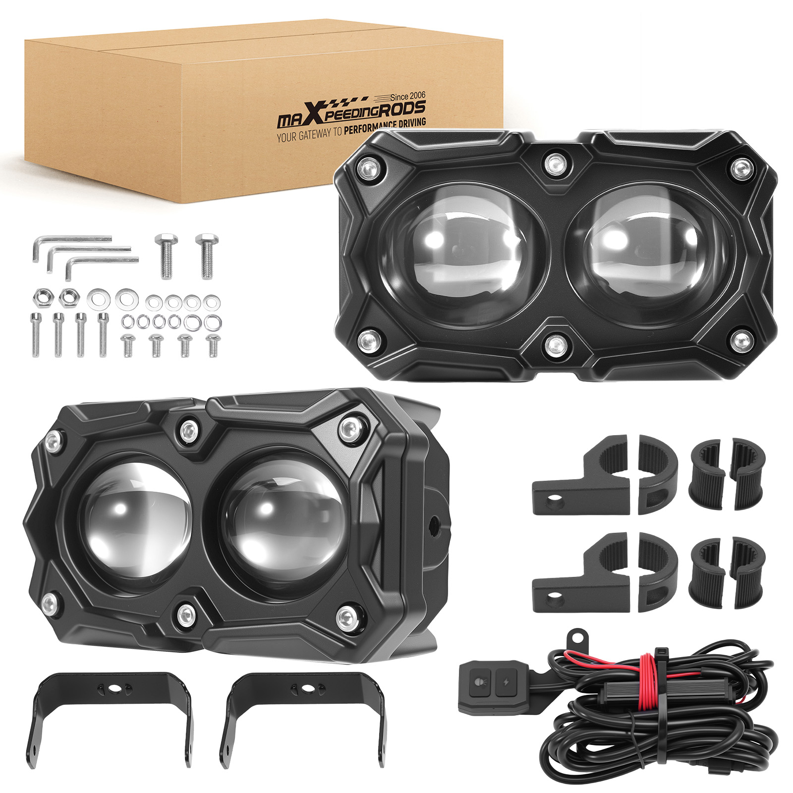 2x Zusatzscheinwerfer Motorrad Led Nebelscheinwerfer Led Arbeitssch For Motorrad