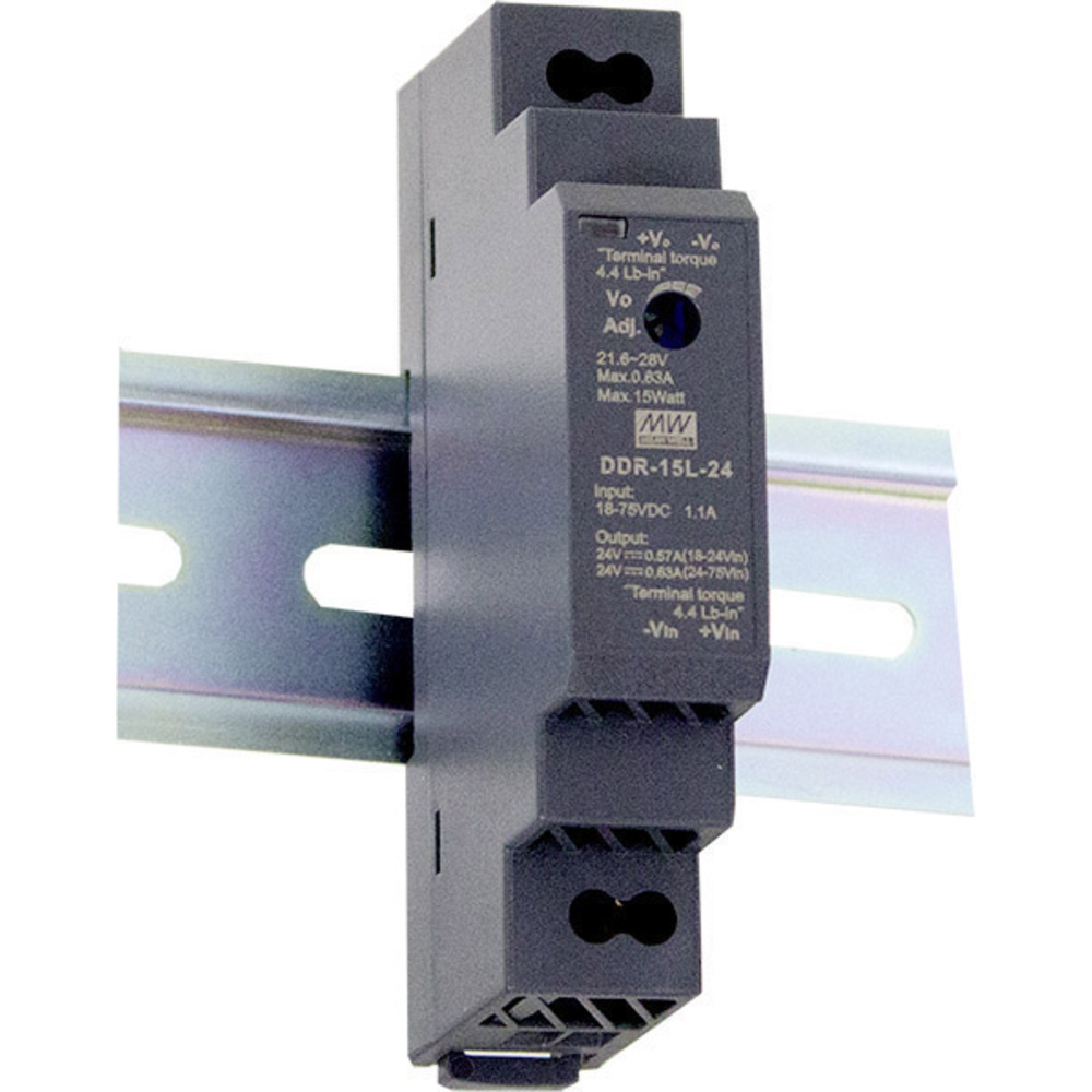 Mean Well - Mw Ddr-15g-15 Hutschienen-dc/dc-wandler (din-rail) 15 V/dc 1 A 15 W Anzahl Ausgänge:1 X