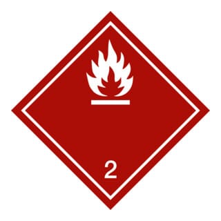 Gefahrgutkennzeichen Entzündbare Gase, Typ: 04100