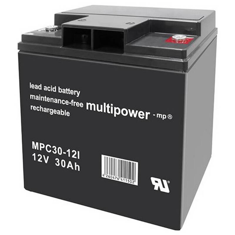 [gebraucht] B-ware Multipower Bleiakku Mpc30-12i 12v 30ah Agm Zyklenfest M6-schraubanschluss