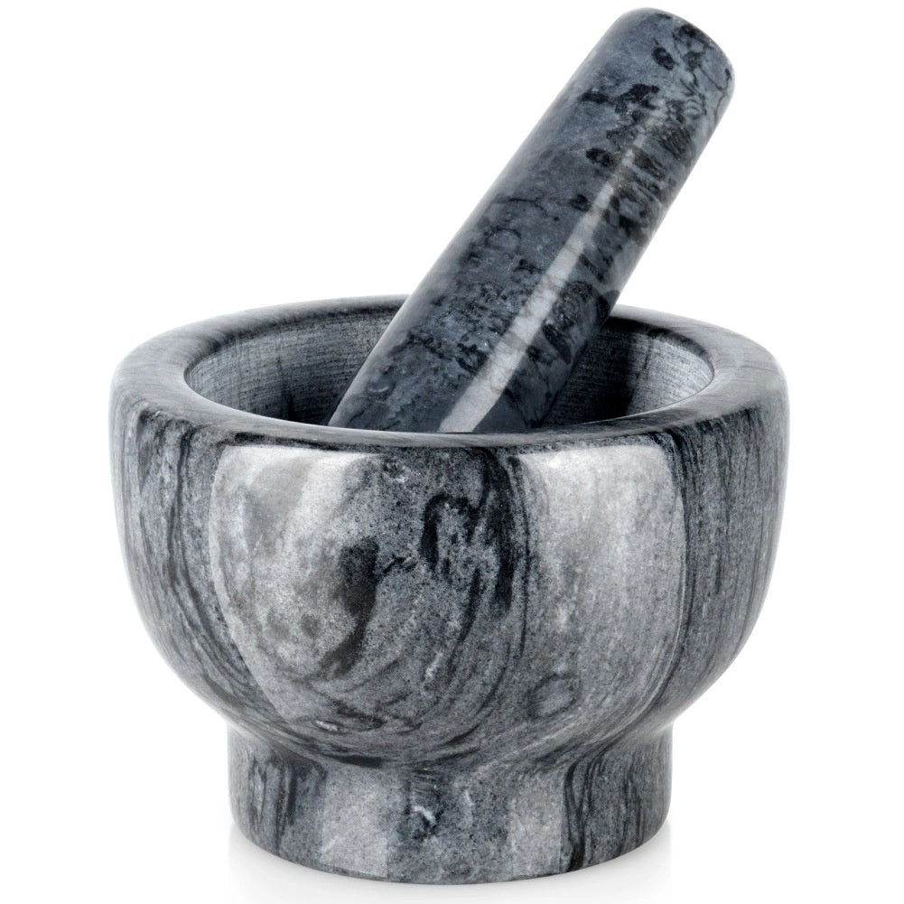 Granite Mortar And Pestle, Black, 13 Cm