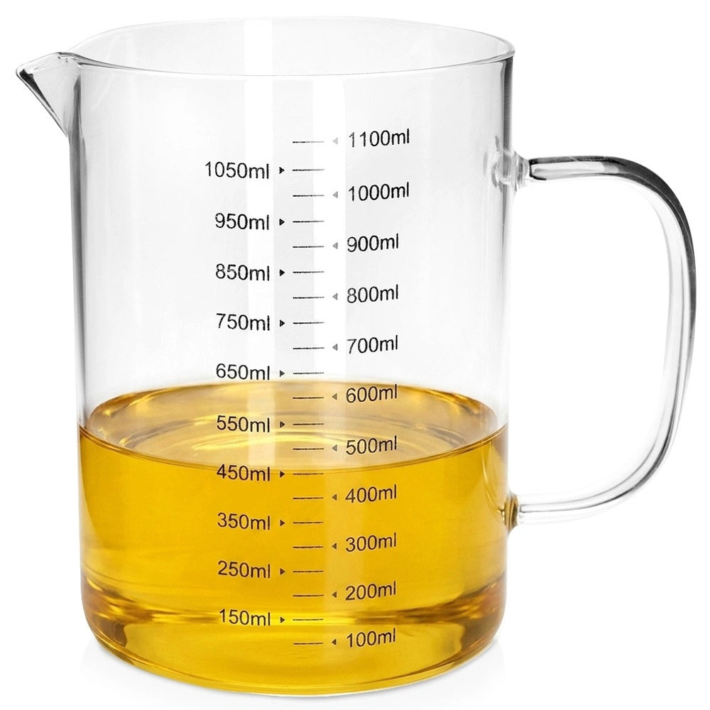 Glass Measuring Jug, 1l Borosilicate, Dishwasher Safe