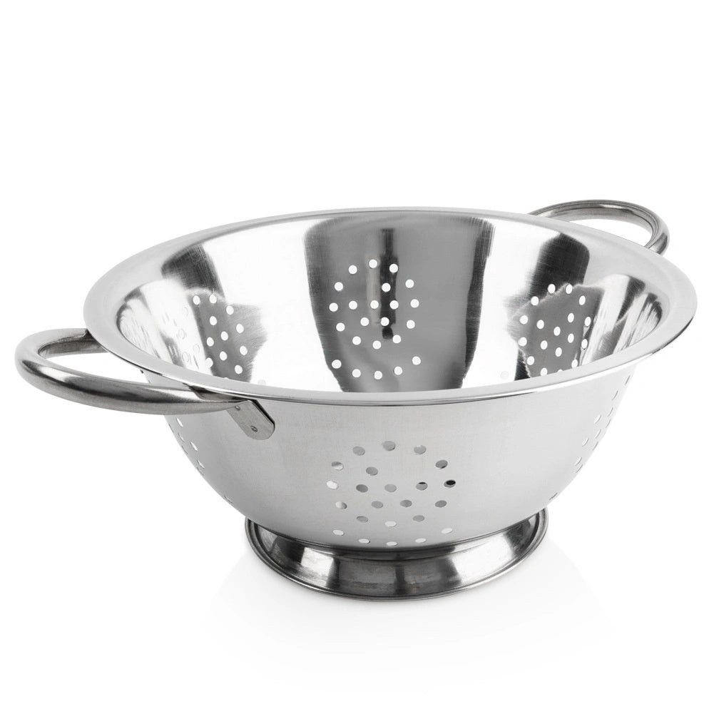 Stainless Steel Kitchen Colander With Handles, 24 Cm