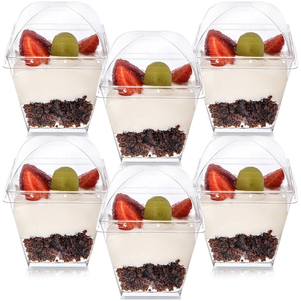 Dessert Cups With Lids, 180ml, Set Of 6