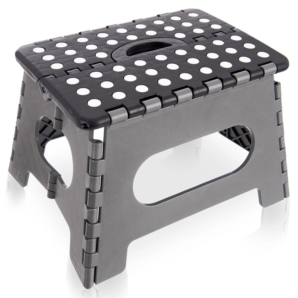Folding Non-slip Step Stool, Black, 150 Kg Capacity