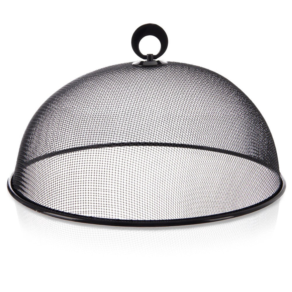 Black Metal Mesh Food Cover, 30 Cm Diameter
