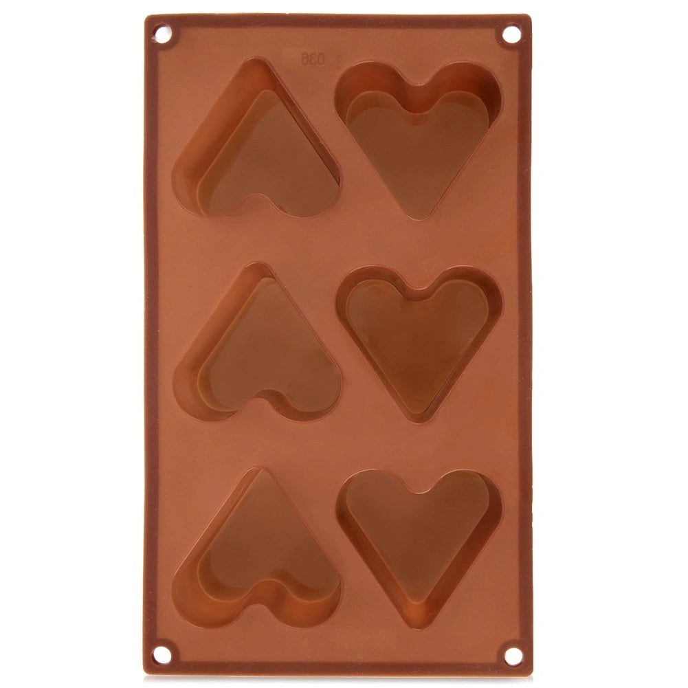 Heart-shaped Silicone Cookie Mold - 29x17.5x3.8 Cm